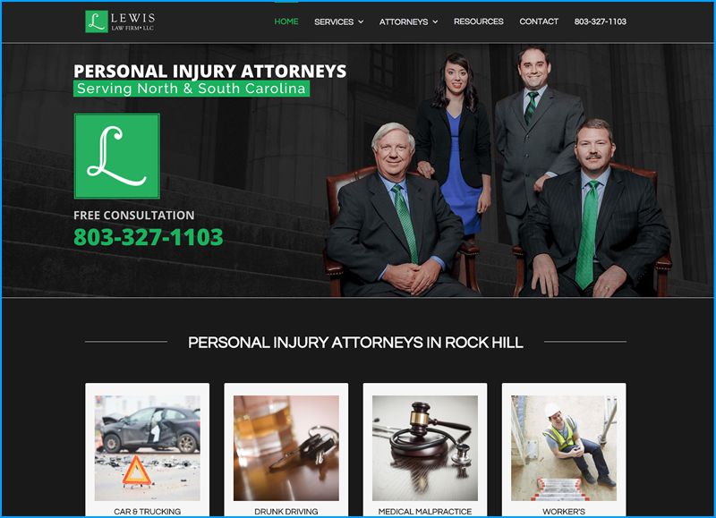 Website Design for Lewis Law Fir