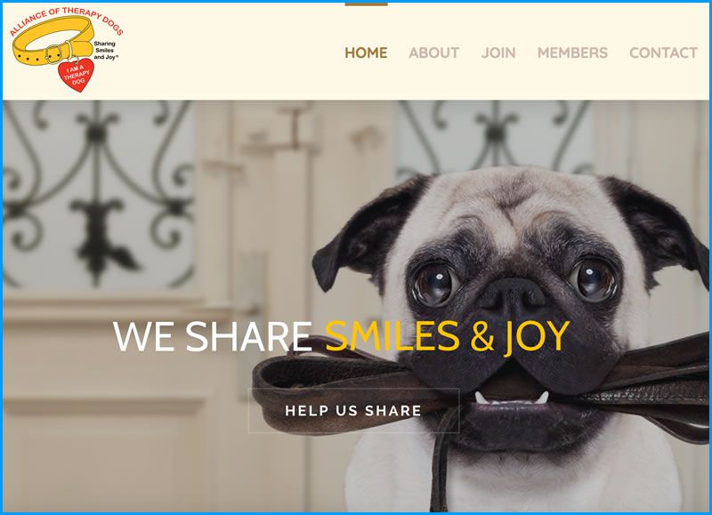 Website Design for Alliance of Therapy Dogs Inc.